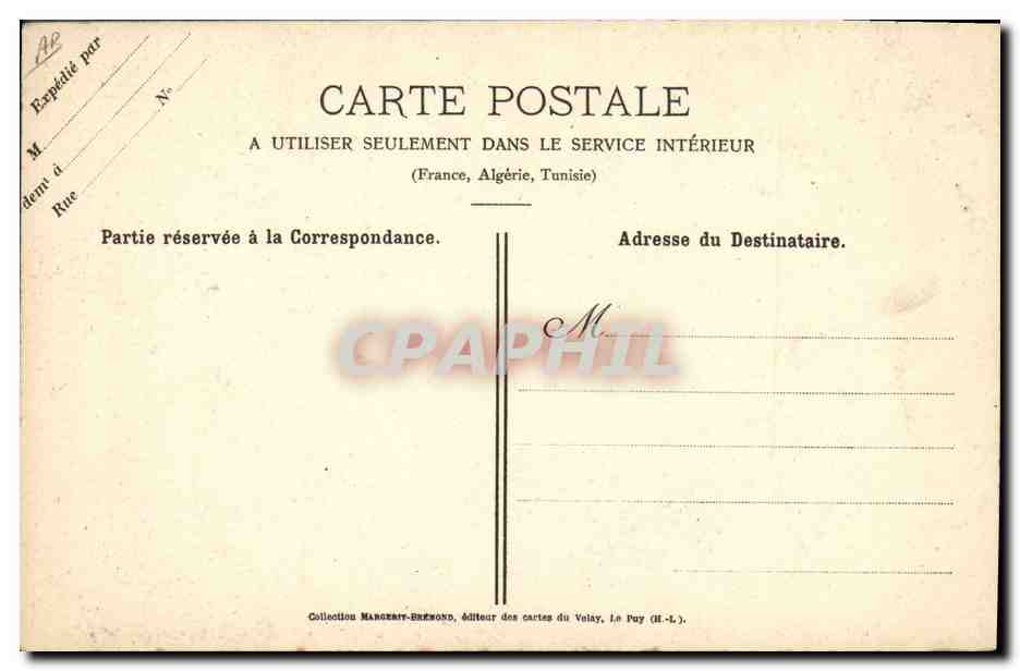 CPA Dentelle du Puy La place de Breuil La Tour Pannessac  — Verso