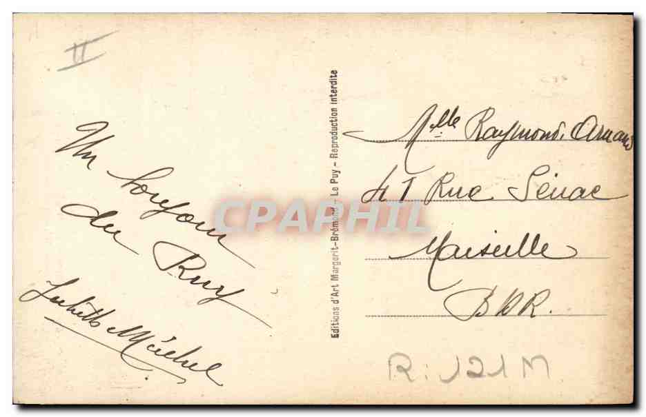 CPA Dentelle Deux vieilles dentellieres du Velay La mere et la fille  — Verso