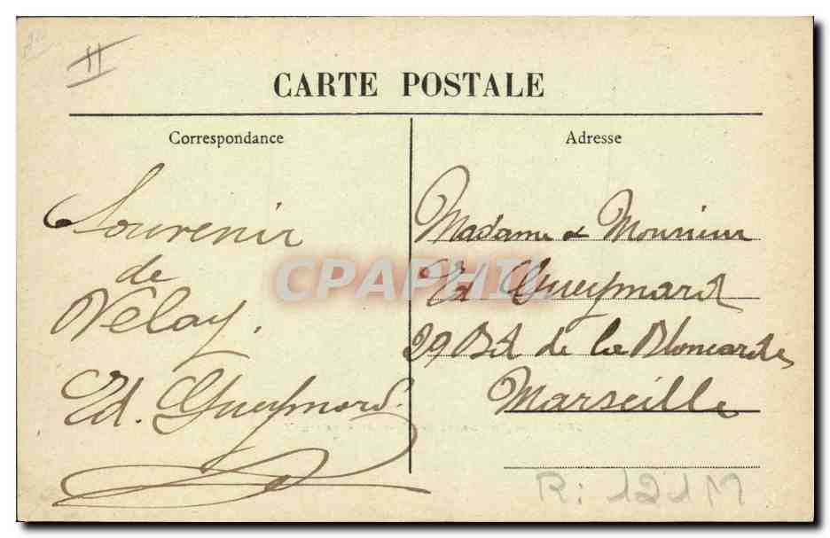 CPA Dentelle Les costumes des Dentellieres du Velay  — Verso