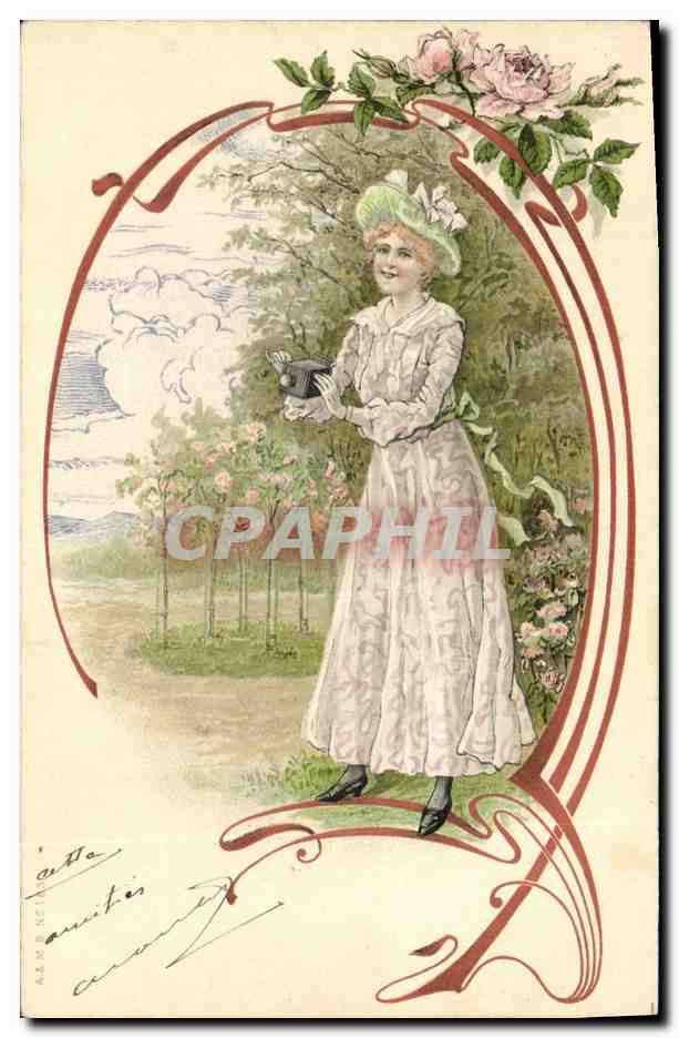 CPA Fantaisie Illustrateur Femme 