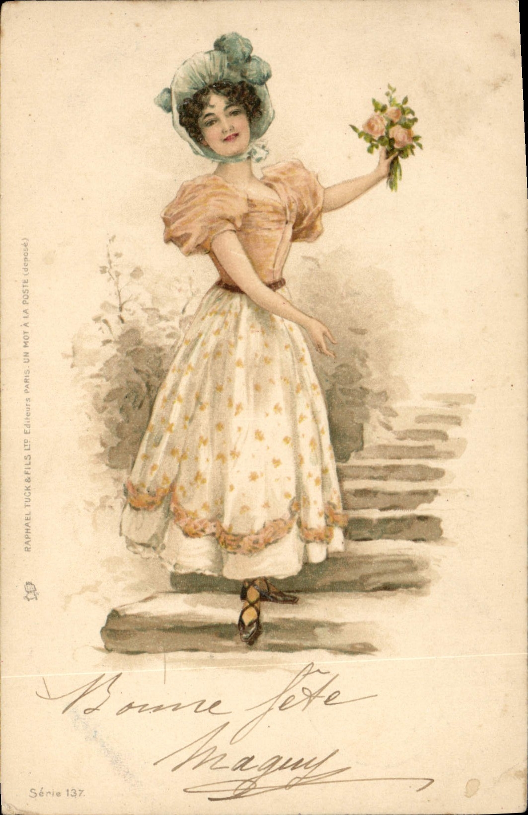 CPA Fantaisie Illustrateur Femme 
