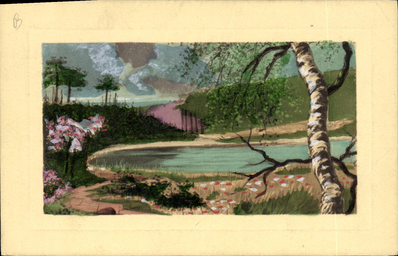 CPA Fantaisie Illustrateur Paysage 