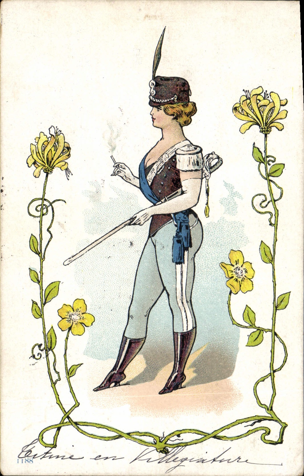 CPA Fantaisie Illustrateur Femme 