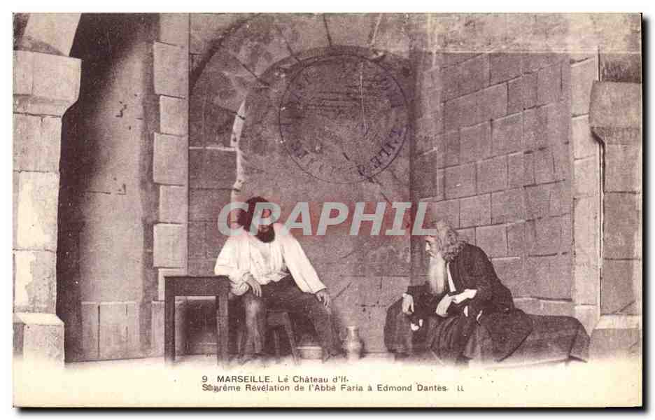 CPA Marseille Le chateau d'If Abbe Faria Edmond Dantes 