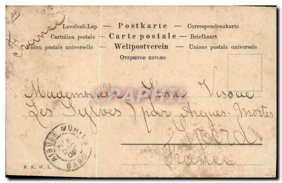 CPA Alexandre Dumas  — Verso
