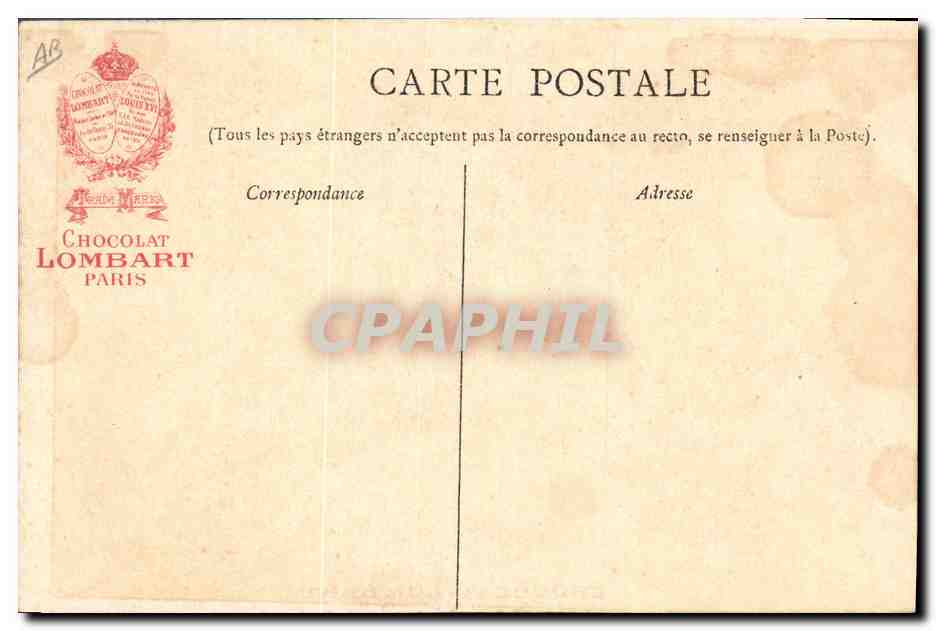 Alexandre Dumas père — romancier et auteur dramatique — Chocolat Lombart — Verso