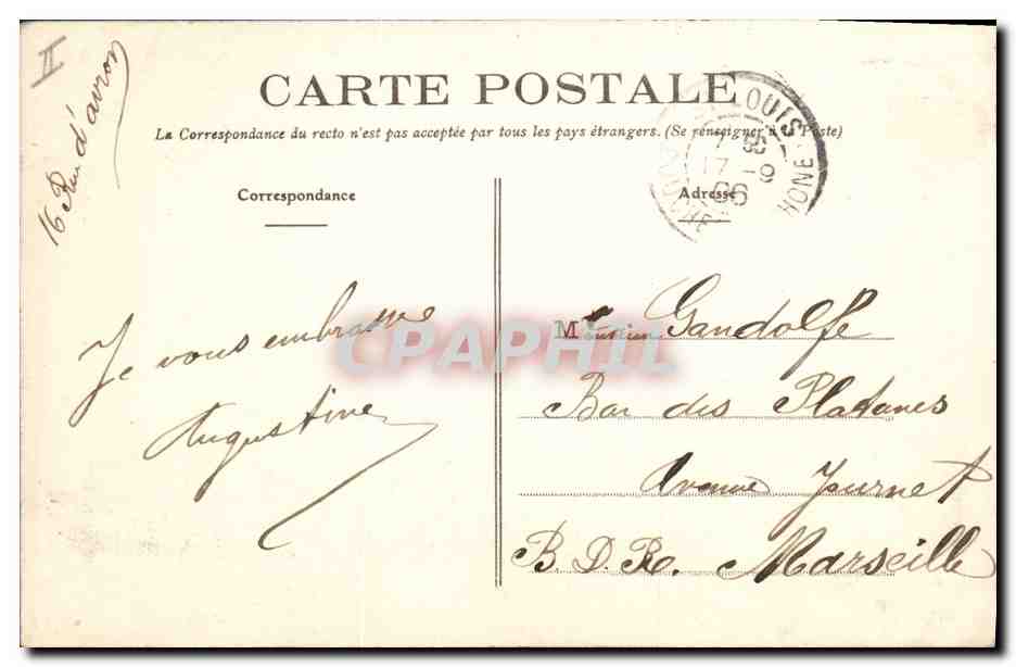 CPA Delescluze Journaliste Paris Pere Lachaise Commissaire General de la Republique de 1848 — Verso