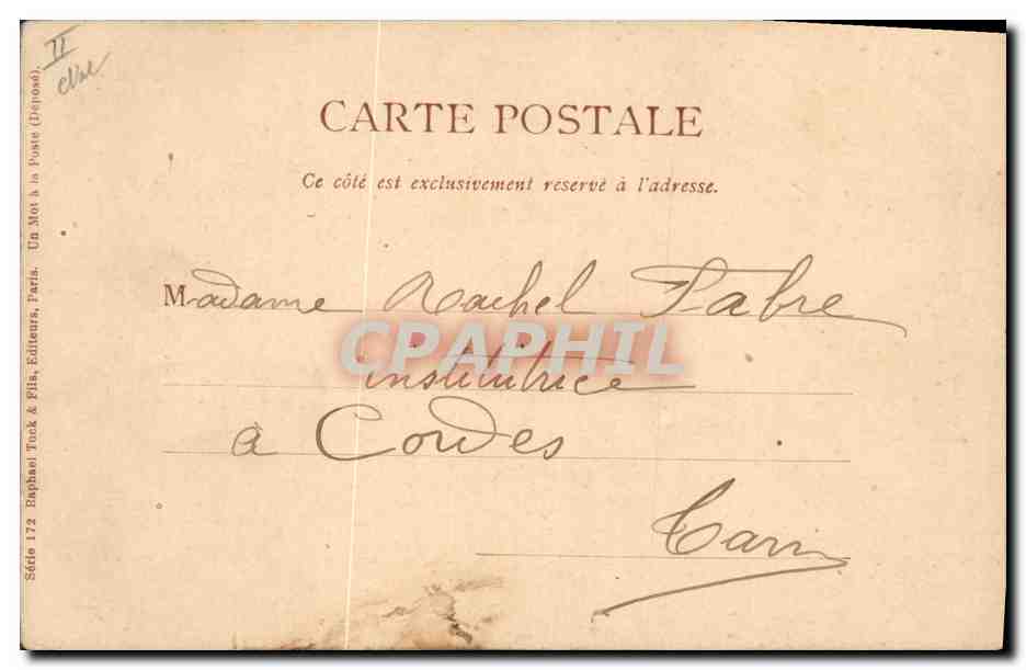 CPA Racine  — Verso