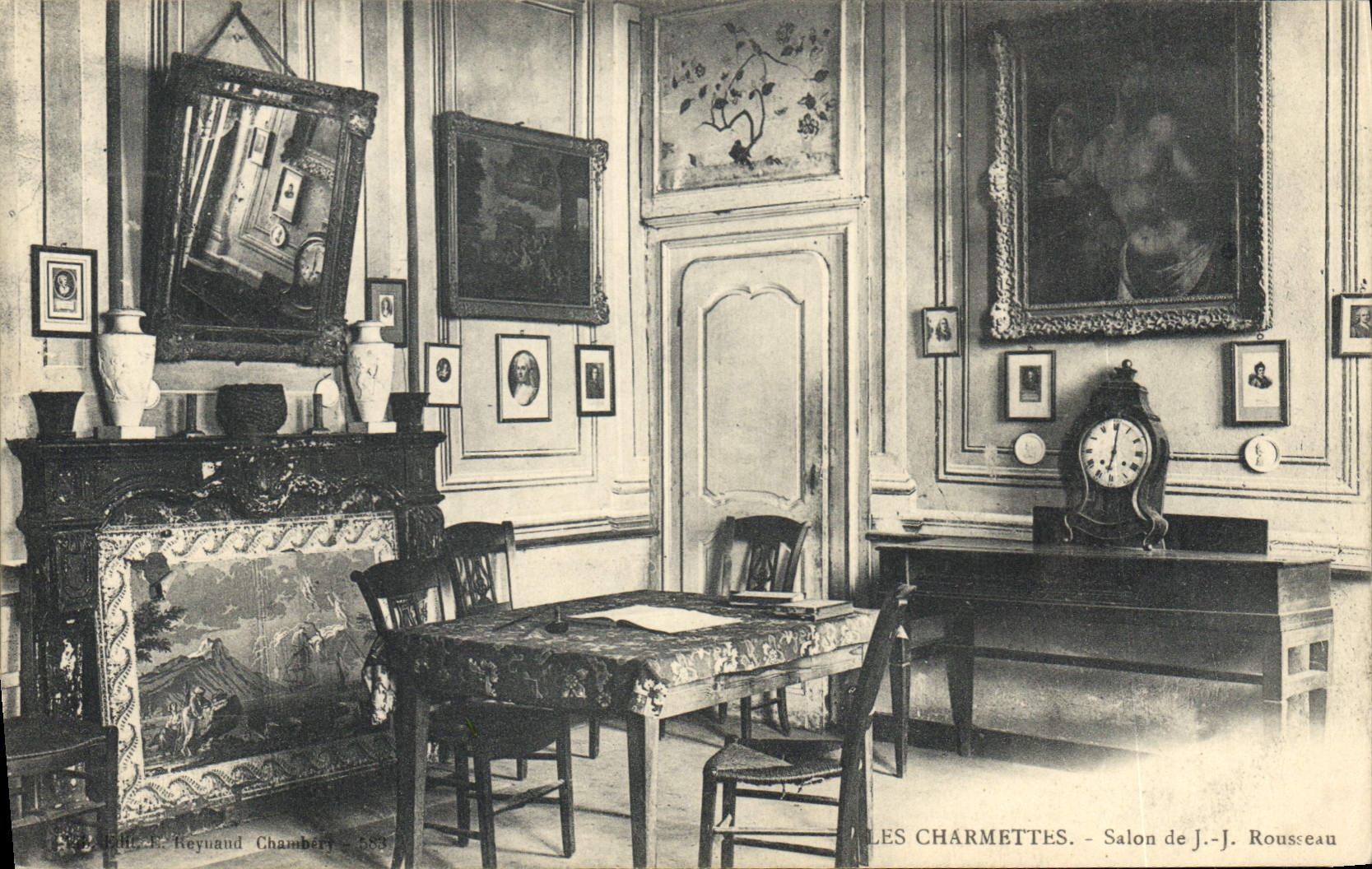Les Charmettes - Salon de J.-J. Rousseau — Éditeur E. Reyraud, n° 583