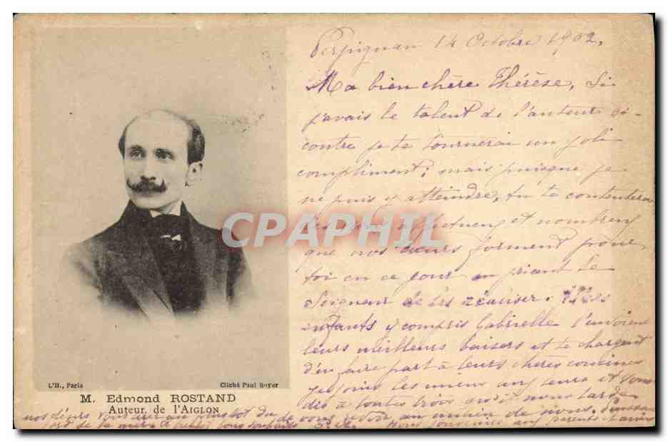 M. Edmond ROSTAND — Auteur de L'Aiglon — cliché Paul Boyer