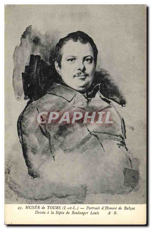CPA Musee de Tours Portrait d'Honore de Balzac Louis Boulanger 