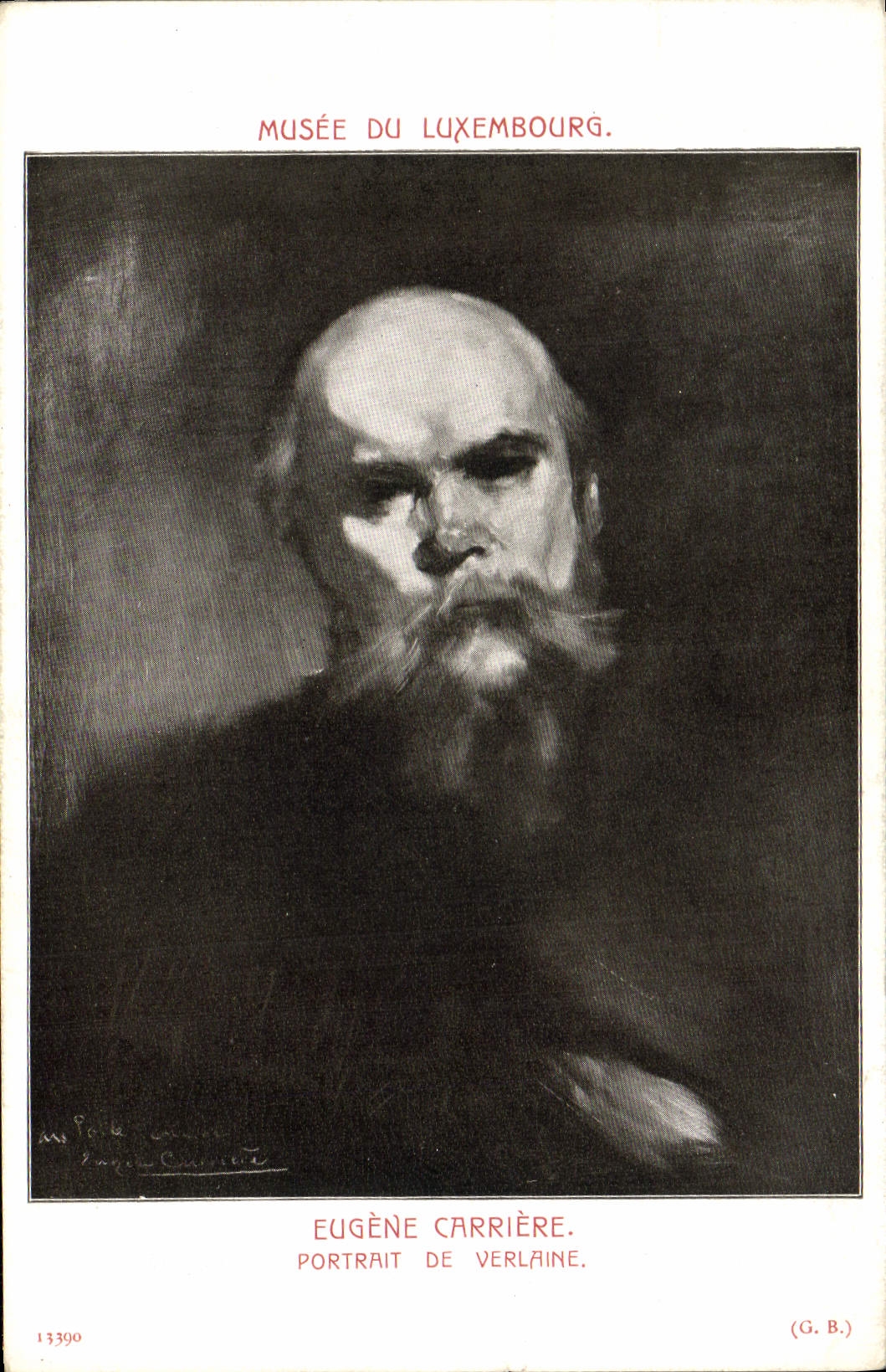 CPA Paris Musee du Luxembourg Eugene Carriere Portrait de Verlaine 