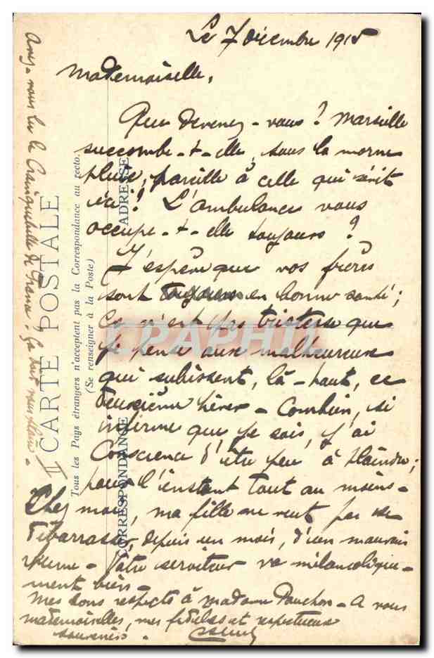 CPA Paris Musee du Luxembourg Eugene Carriere Portrait de Verlaine  — Verso