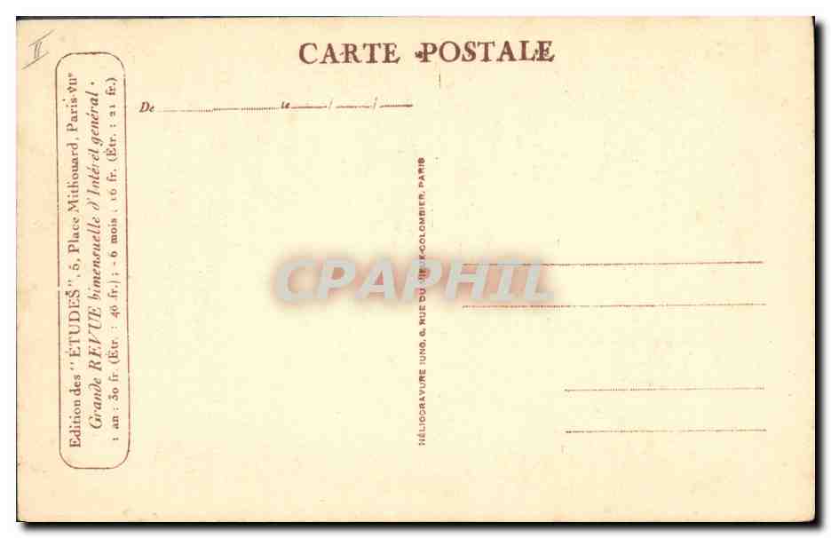 CPA Labruyere portrait par Largilliere Chateau de Mouchy  — Rückseite