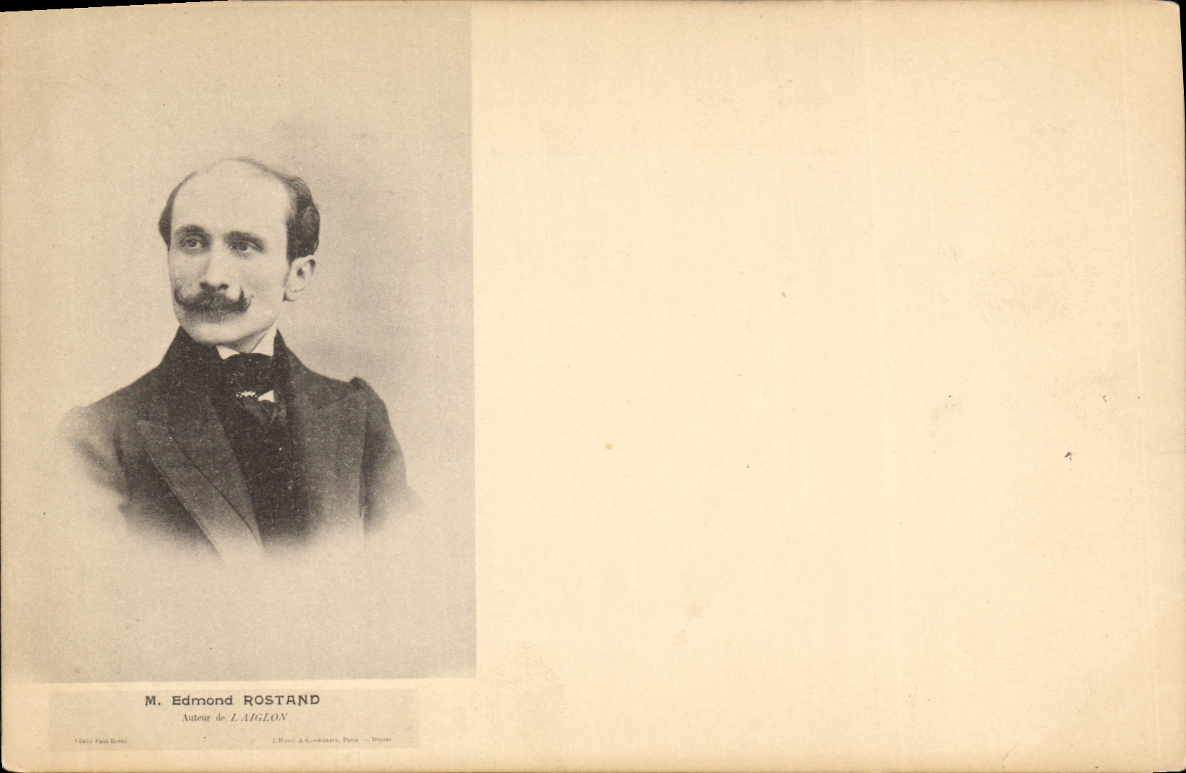 M. Edmond Rostand — Auteur de L'Arglon — Photo Paul Botes, Paris