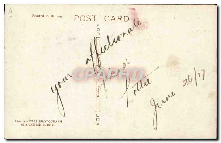 Gladys Cooper — Portrait — Rotary Photo, Londres — Verso