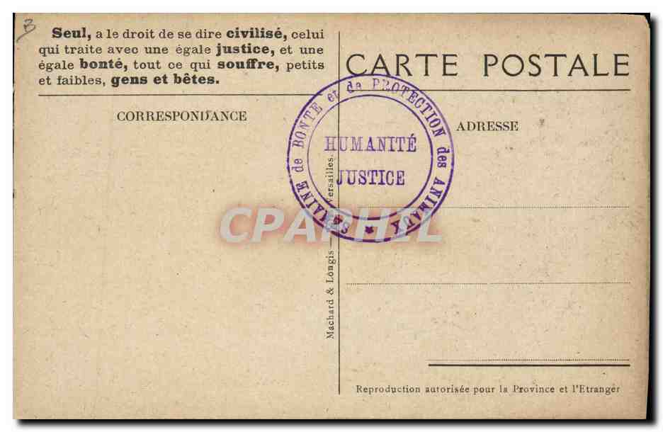 Un travailleur conscient — message anti-maltraitance — éditeur Machard & Longis — Achterkant
