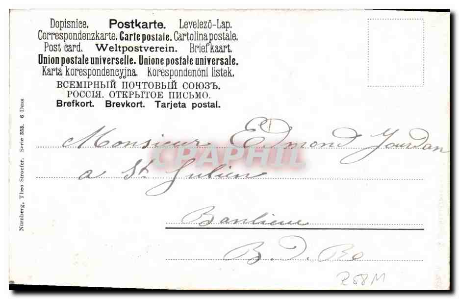 CPA Equitation Hippisme Cheval Chien  — Verso