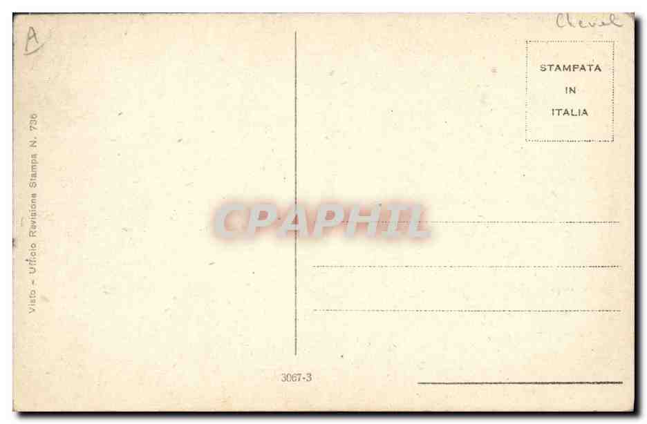 Femme et cheval — Bonne Année — Ufficio Revisione Stampa, Vito, Italie, N. 736 — Verso
