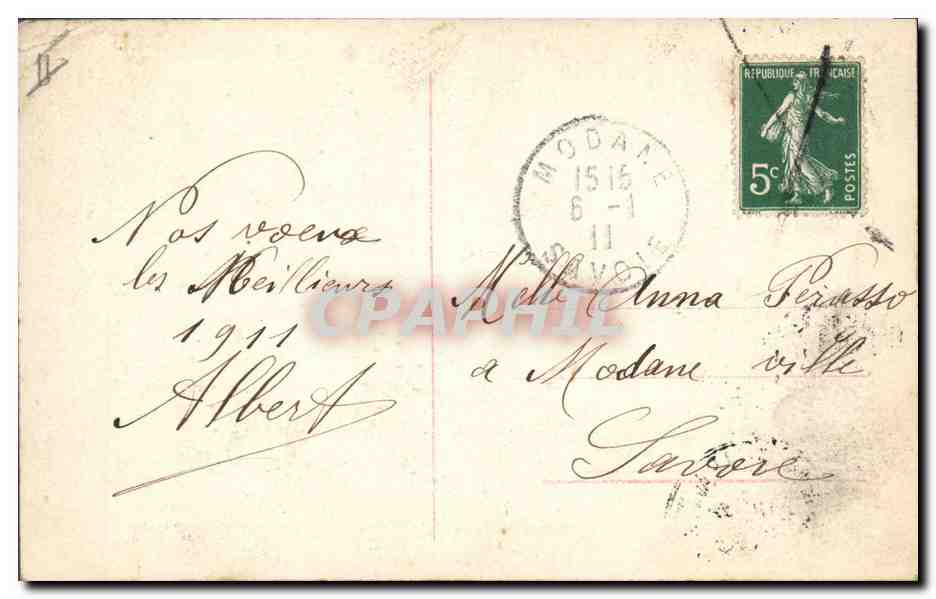 CPA Fantaisie Annee 1911  — Rückseite