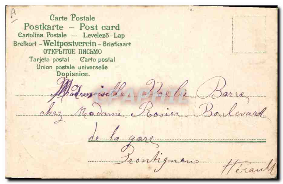 Bonne année 1905 — Saliotte du Printemps — éditeur non visible — Verso
