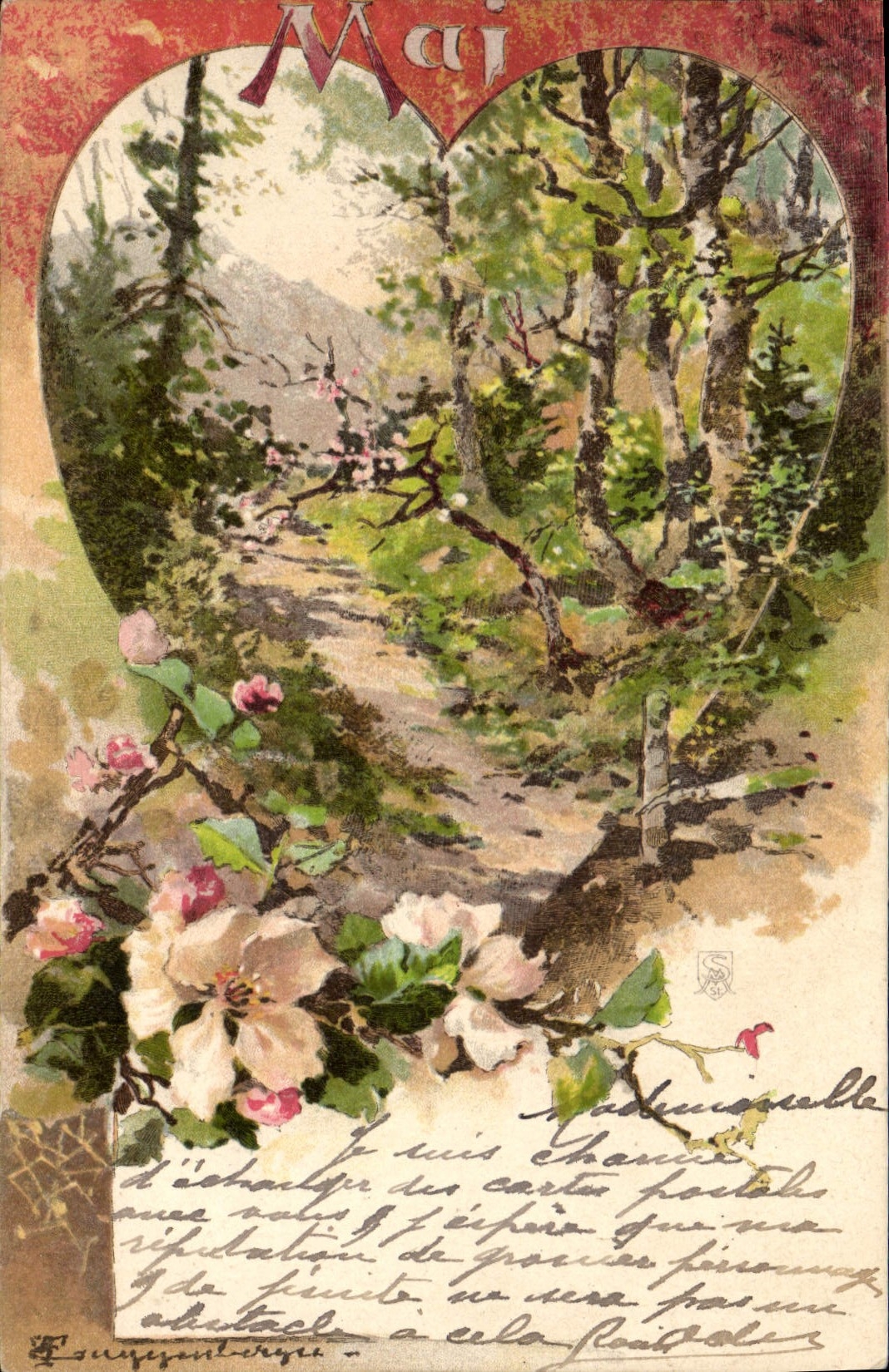 Paysage de printemps — Mai — Éditeur S. (n° de série non lisible)