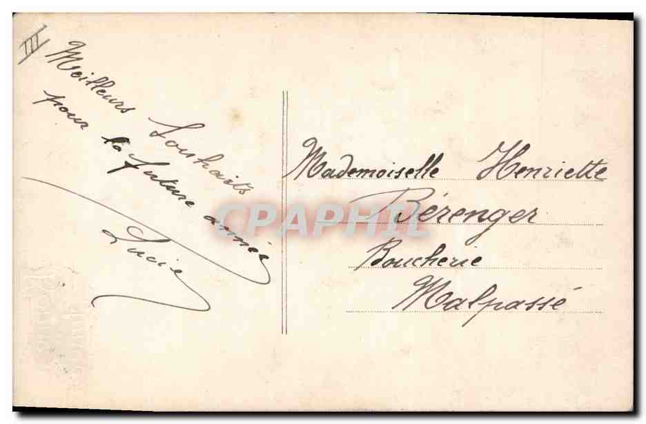 Enfant avec branche d'épinette — Bonne Année 1914 — éditeur inconnu, n° 273 — Verso
