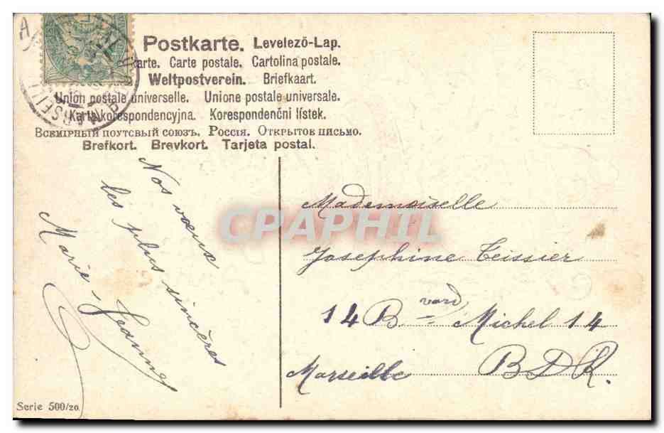 1906 — Année — éditeur non identifié, série 500/zo — Verso