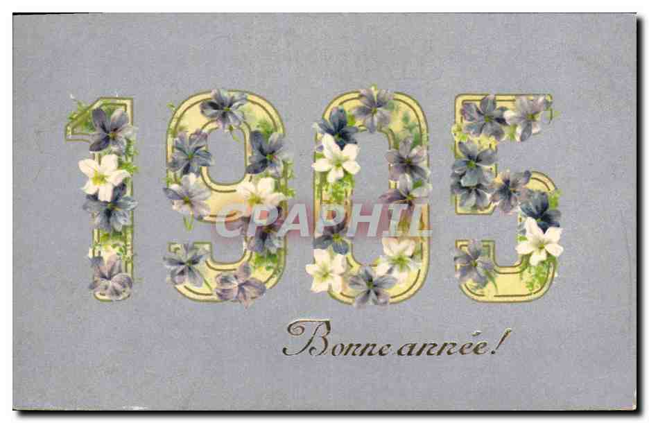 Bonne année 1905 — Carte postale de vœux — Éditeur non identifié