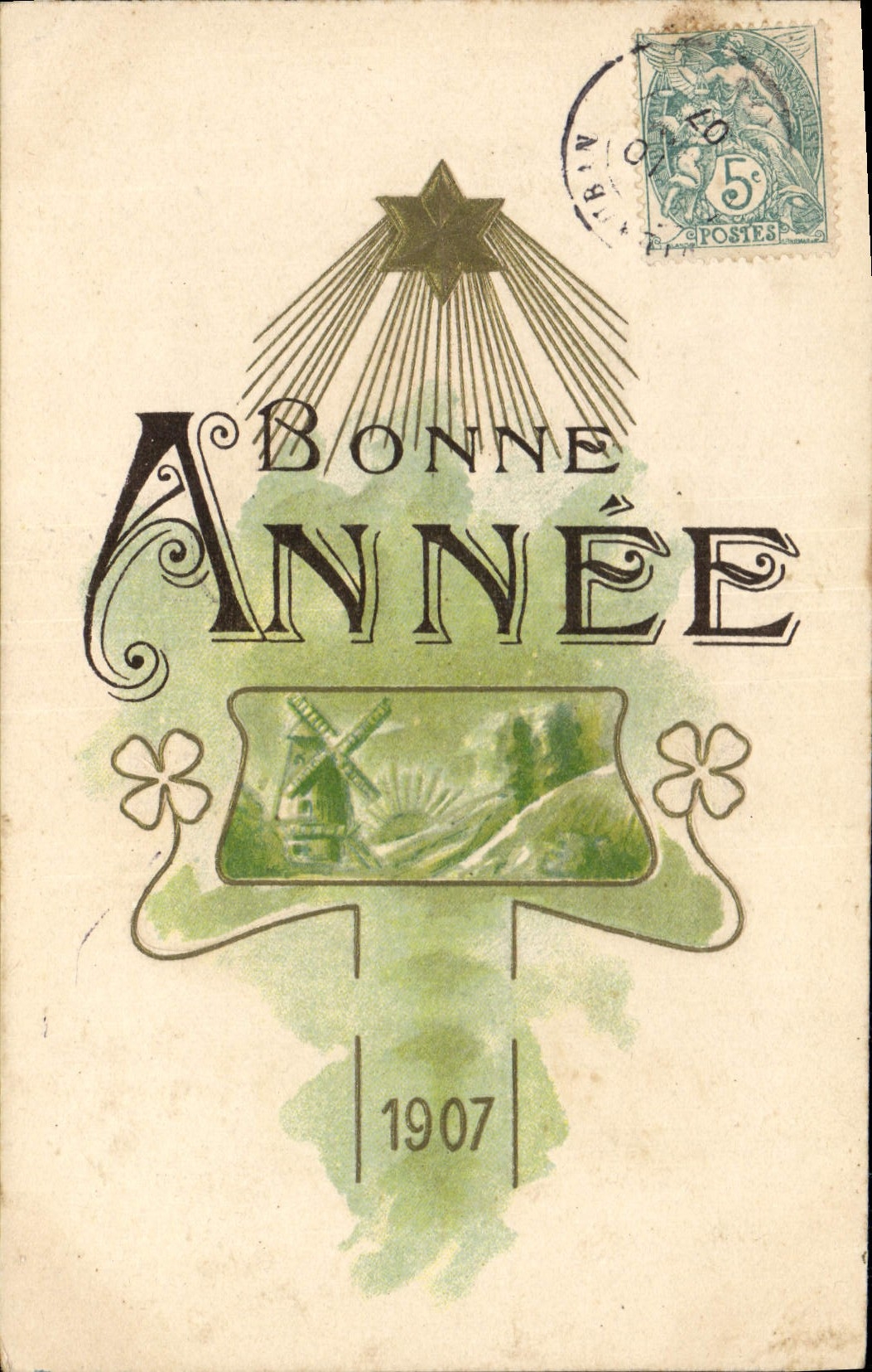 Bonne Année — 1907 — éditeur non visible