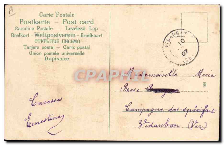 Bonne Année — 1907 — éditeur non visible — Reverso