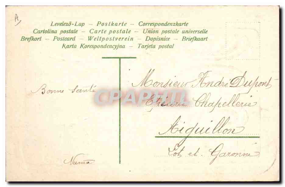 Carte de vœux 1906 — Meilleurs Vœux — Éditeur TUTELEDEGARANT — Reverso