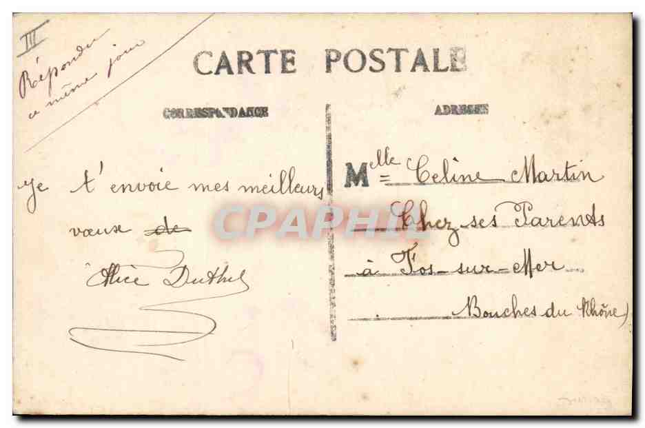 Calendrier de l'année — Bonne Année — éditeur Bellone n° 4071 — Reverso