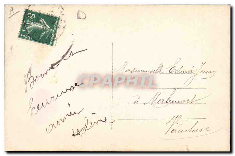 Femme en uniforme — calendrier 1907 — éditeur Bellone n°4073 — Verso