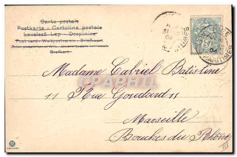 Trèfles et fleurs bleues — Bonne année Madame Madeleine — éditeur non visible — Reverso