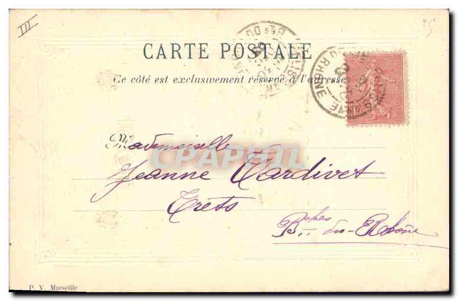 Souhaits sincères — Année 1904 — Éditeur non visible — Achterkant