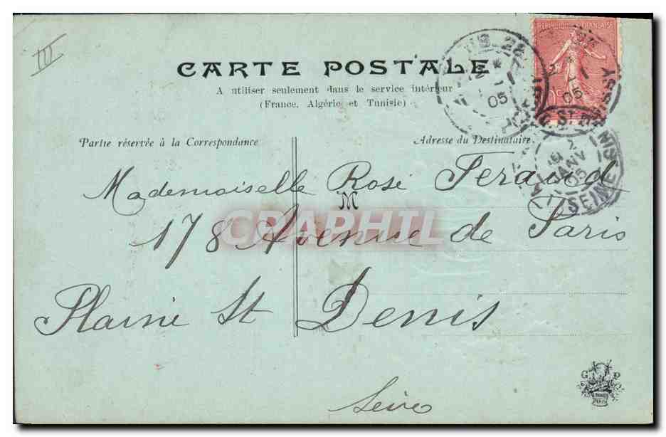 CPA Fantaisie Annee 1905 — Reverso