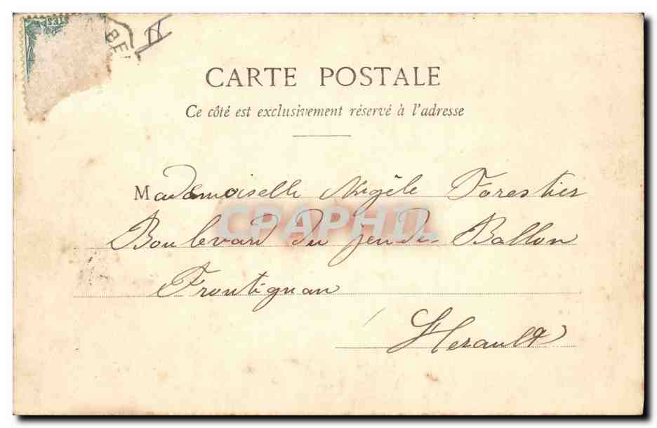 Porto l'aspettativa — Angèle e Laute Cassaquette — Fototipo A. Bergeret & Cie, Nandy — Verso