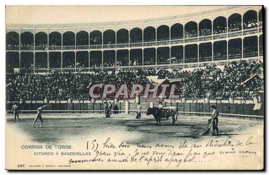 Corrida de Toros — Citando a Banderillas — Hauser & Mennt, Madrid, n° 888