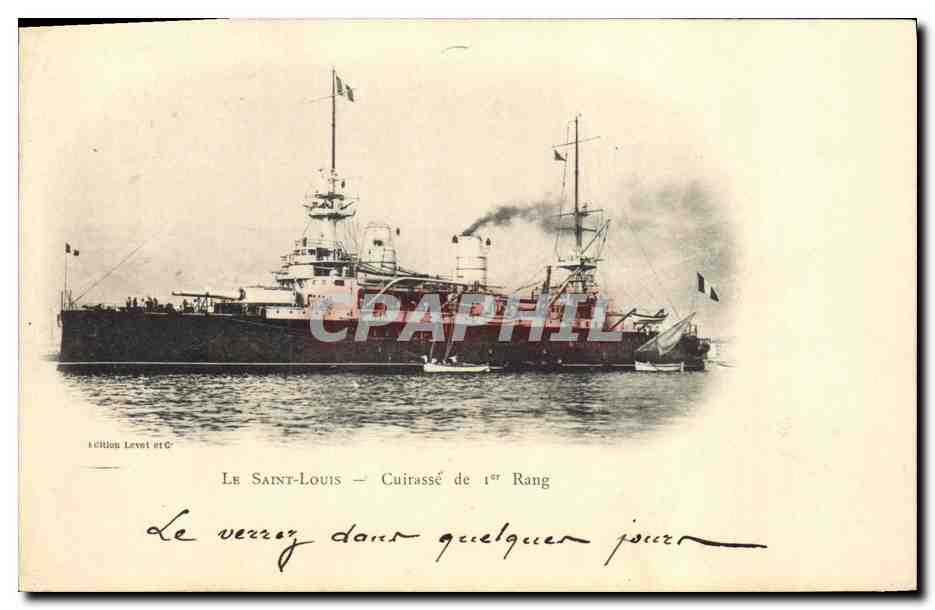 CPA Bateau de Guerre Le St Louis Cuirasse de 1er rang