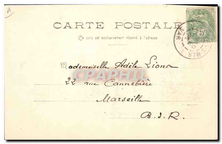 CPA Bateau de Guerre Le St Louis Cuirasse de 1er rang — Verso