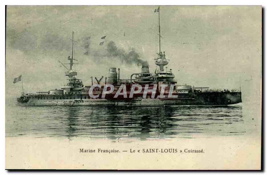 CPA Bateau de Guerre Le St Louis Cuirasse