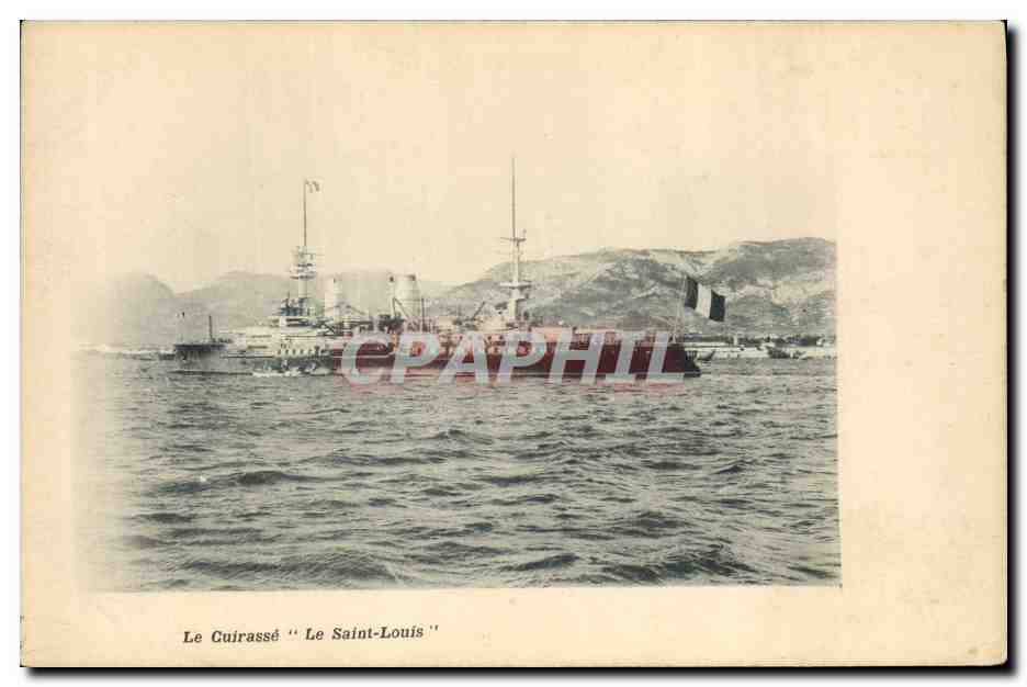 Le Cuirassé "Le Saint-Louis" — bateau de guerre français — éditeur non visible