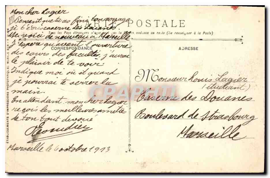 Sape - Contre-torpilleur - Marine Militaire Française — Éditeur : Phototypies Marcel, n°43 — Reverso