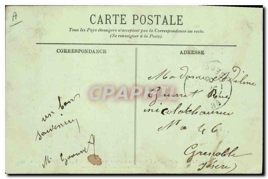 Le "Suffren" cuirassé d'escadre à tourelles — Commandant en chef de la Méditerranée — A. Bougault, n°427 — Verso
