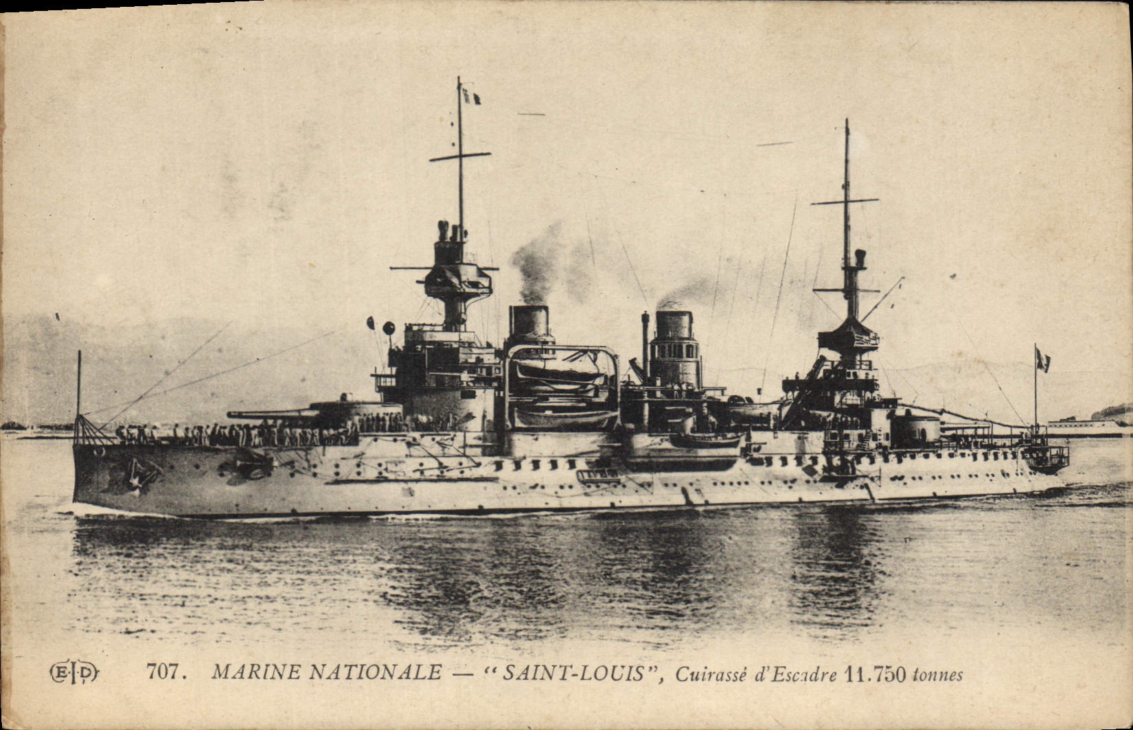 Saint-Louis — Cuirassé d'escadre 11.750 tonnes — ELP 707