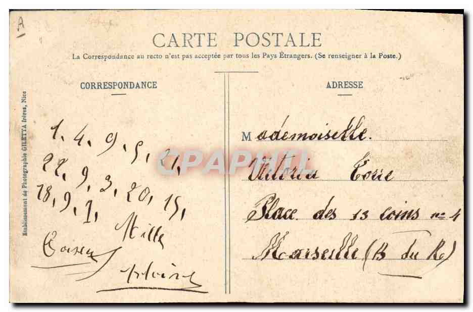 CPA Bateau de Guerre La Sarbacane Contre torpilleur Inspection a bord — Verso