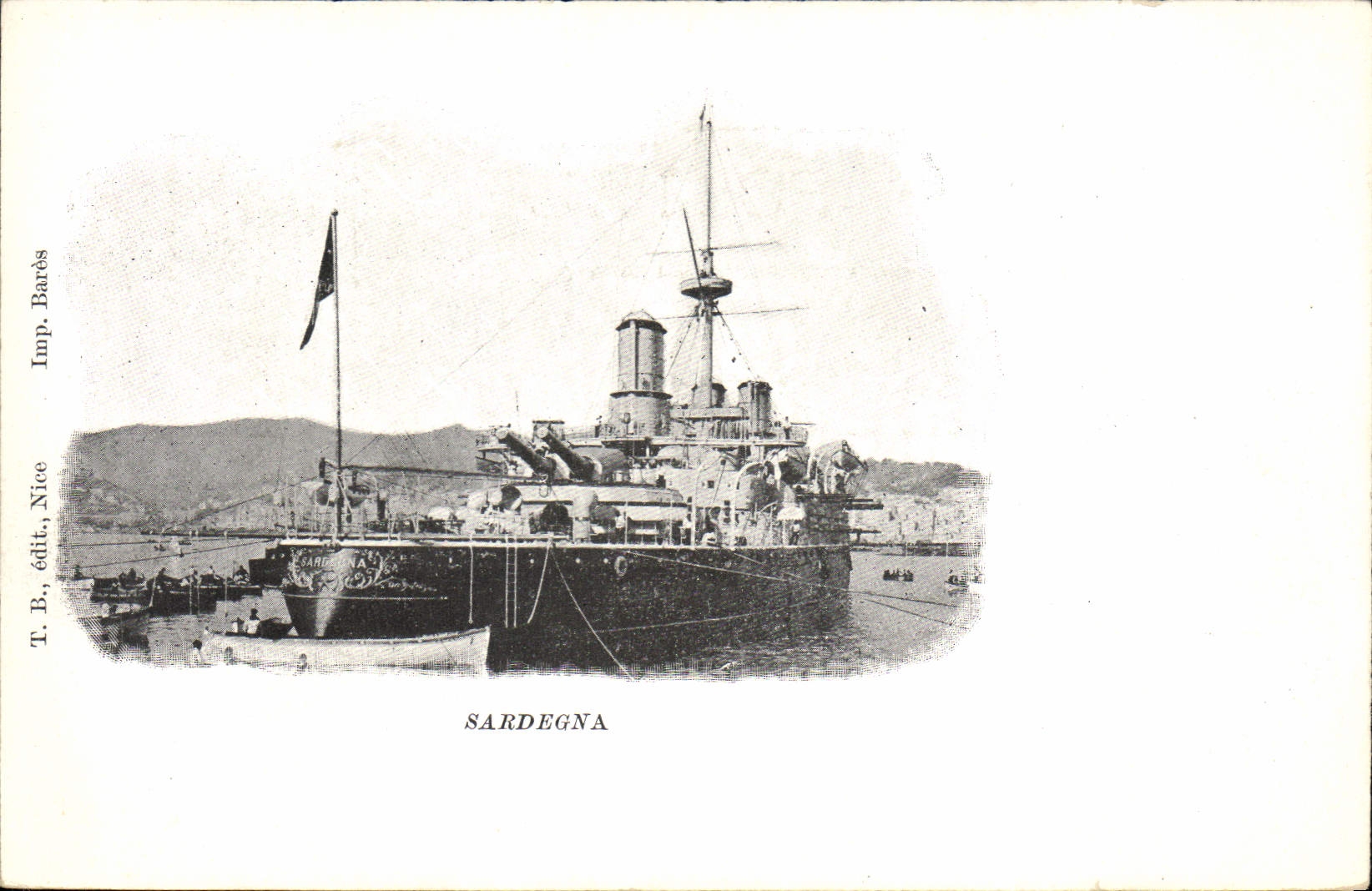 CPA Bateau de Guerre Sardegna