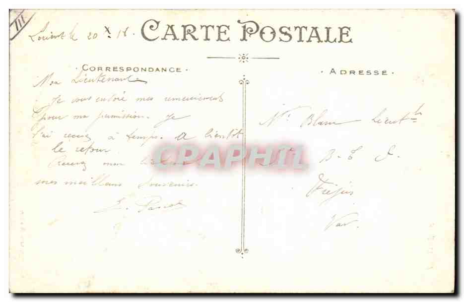 CPA Folklore Costume de Chateaulin  — Verso