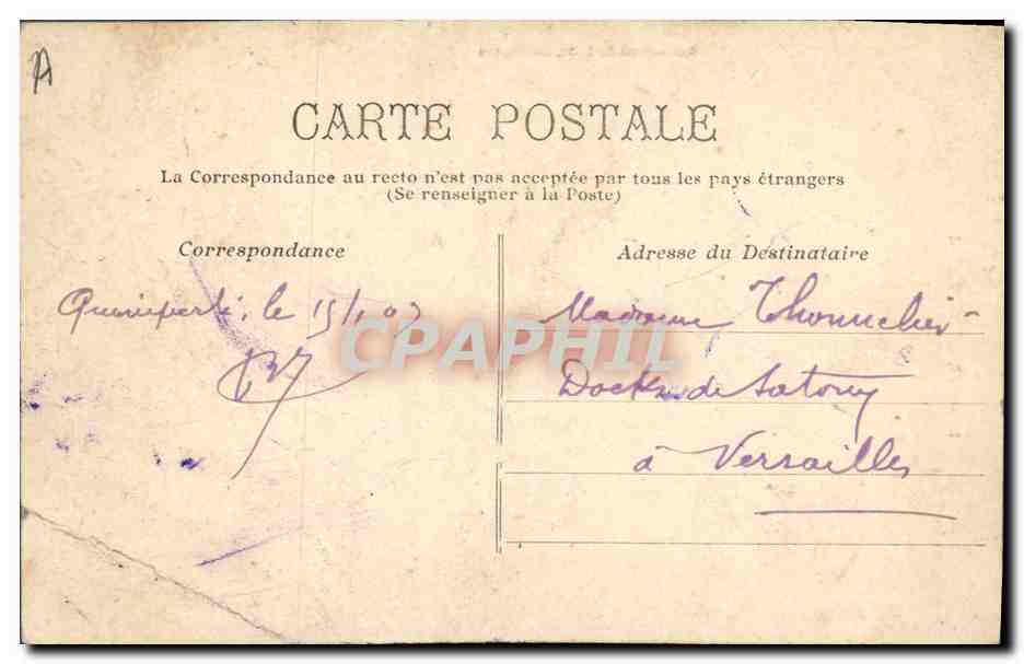CPA Folklore L'amour en Bretagne  — Verso
